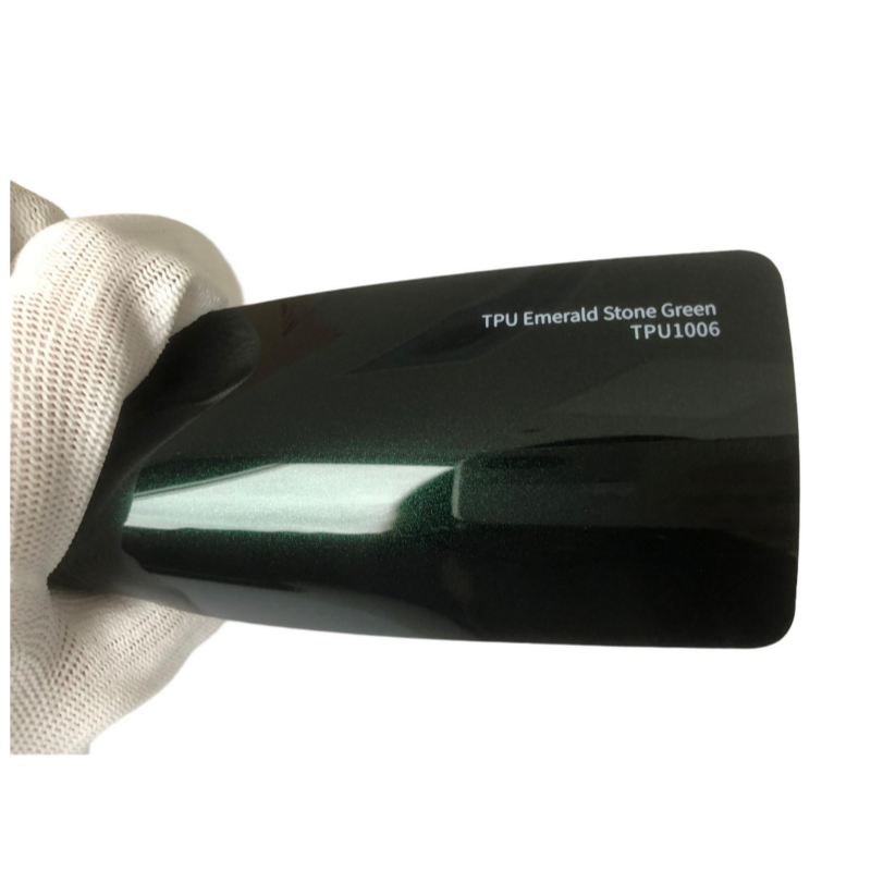 7.5mil TPU Emerald Stone Green Color Paint Protection Film for Wet Installation TPU1006