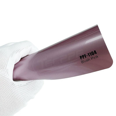 Blush Pink Colour Change Paint Protection Film With Ashland Glue And 8mil Heat Healing